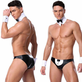 Bunny boy christmas costume men's thong clothes sexy men's underwear uniform sexy one size white black 20191 factory