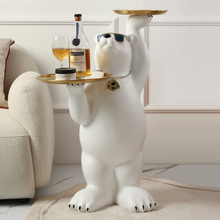 Bhm light luxury violent bear home living room decorations large floor-standing tv cabinet sofa side decorations housewarming gift slow bear about 80cm high