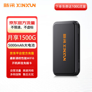 新讯【京东官方流量】讯唐随身wifi可移动wifi6无线免插卡4G车载便携网卡路由器高速通用网络免费试用 【JD物联有保障】免插卡随身WiFi【25年新款】