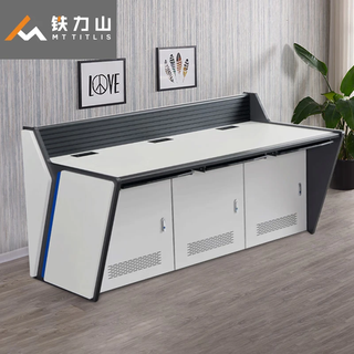 Monitoring console, console, table, dispatching table, security console, command and control room platform, rainbow leg luxury spray paint, custom-made console, fb series operation 5-station multimedia box custom model