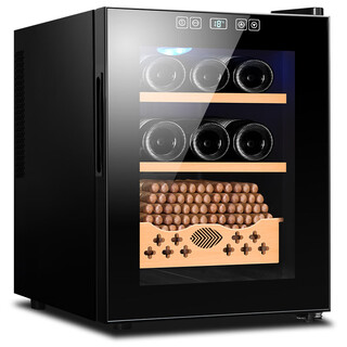 Kelong kelong 52c cigar cabinet temperature control and moisturizing, energy saving, silent cedar wood electronic cabinet, small refrigerated household red wine cabinet 33c cigar and red wine style, temperature control and moisturizing