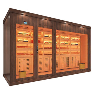 Cigaron cigar room imported spanish cedar wood pure ammonia remote monitoring security fingerprint password lock can be repeatedly disassembled and installed professional compressor removable cigar room ca-24h double cigar room