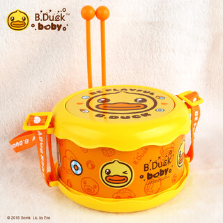 B.duck double-sided pat drum baby early education music enlightenment infant musical instrument toy can beat educational birthday gift