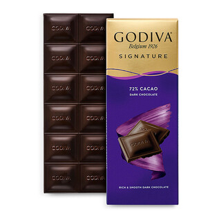 Godiva godiva dark chocolate block 72% cocoa dark chocolate 90g pure cocoa butter dark chocolate snack gift godiva 72% cocoa dark chocolate 90g