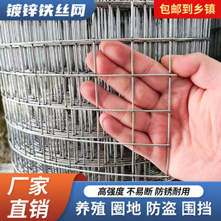 Anti-rust galvanized steel wire mesh balcony orchard poultry fence guardrail mesh breeding mesh fence chicken anti-rat wire mesh 5 meters long 1.5 meters high 6 cm hole 1.0 thick