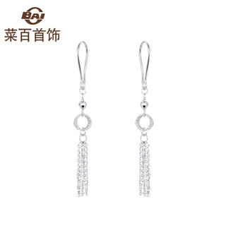 Caibai jewelry platinum earrings pt950 wool coil series tassel platinum ear wire priced bj platinum ear wire approximately 2.64g