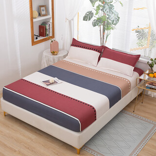 Yun-colored fitted sheet, bed cover, protective cover, mattress cover, single piece simmons thickened non-slip all-inclusive thickened solid color fitted sheet without pilling 180cmx200cm