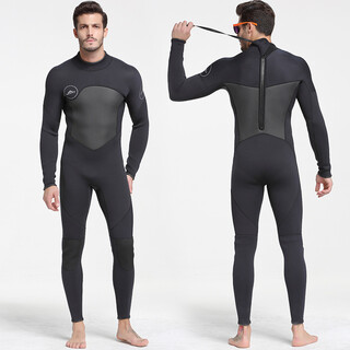 Sbart 3/5mm wetsuit split thickened to keep warm and cold, winter swimming sports surfing deep snorkeling anti-scratch jellyfish suit 1164 black 5mm one-piece xxxl