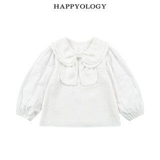 Happyology british children's shirt with bow for girls all over printed top printed digital printed shirt ice cream white 104 (104cm)