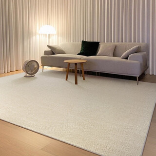 Budisi japanese solid color living room carpet bedroom modern simple sofa coffee table bedside blanket wabi-sabi style plain imitation linen blanket plain minimalist - beige camel color loop velvet 200*300cm