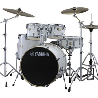 雅马哈（YAMAHA）Stage custom舞台之星架子鼓爵士鼓成人儿童专业考级演奏打击乐器 经典白【5鼓3镲】+德国麦尔镲片