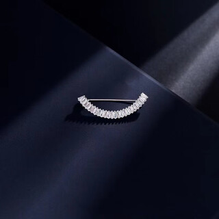 Lucky tips brooch women's smiling low neckline anti-lighting buckle cute smiley face niche fresh and sweet neckline decoration pin silver