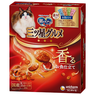 Du lailin japan's original imported silver spoon samsung gourmet cream cat biscuit crispy silver spoon cat food hair ball snack fish recipe whole fish comprehensive 4 flavors + ingredients 20 1 box