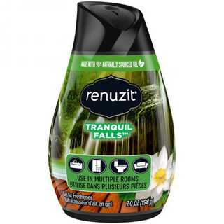 Renuzit american renuzit 98% natural solid air freshener deodorizes, deodorizes and removes formaldehyde benzene aroma long-lasting serenity waterfall 198g/bottle 1 bottle