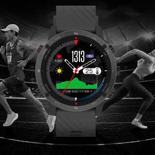 Songlu songlu domestic gps sports heart rate watch triathlon mountain climbing altitude running compass swimming waterproof g5pro black black silicone