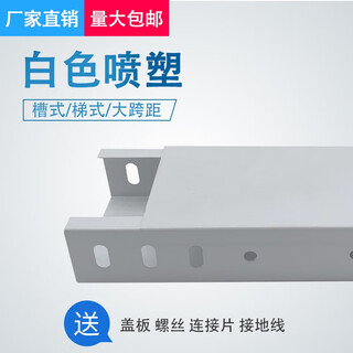 Black/grey/white galvanized 200*100*50 fireproof plastic spray bridge 7035 painted trunking 300*150 ladder type deposit white