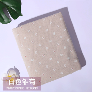 Jiazhilu tablecloth cotton and linen small fresh rectangular tablecloth coffee table cloth tablecloth ins style desk cloth student dormitory white daisy 100*150cm