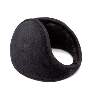 Mengsi langrui winter earmuffs for men to keep warm and protect ears, outdoor cycling sports earmuffs for women, foldable ear bags plus velvet earmuffs to prevent freezing, black 1 piece