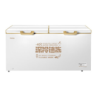 Homa 508 liter commercial refrigerator freezer computer temperature controlled large capacity horizontal freezer bc/bd-508embf deep cold brown