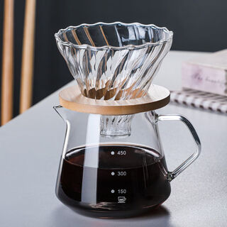 Ruipiao hand brewed coffee pot set high borosilicate glass high temperature hand grinding drip coffee filter cup sharing