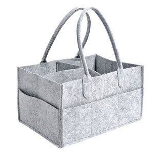 Bolsas de almacenamiento de pañales para bebés Clcey, pañales, estilo regular portátil, gris
