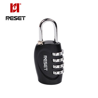 Reset small combination lock padlock dormitory gym cabinet lock luggage lock backpack student combination lock black rst-037