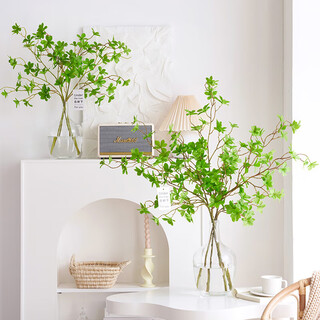 Flower e flow horse drunken wood simulated green plants japanese hanging clock plant fake flower simulated flower indoor living room table decoration bouquet ornaments 130cm hanging clock 1 branch + big belly bottle large size