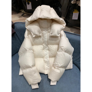 Weirou boston down jacket women's 2026 90 white duck down puff turtle back short cloud thickened loose hooded jacket white new national standard duck down s (85-125jin jin is equal to 0.5kg)