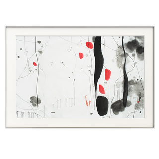 Silent squid, yang he's original chinese ink painting 