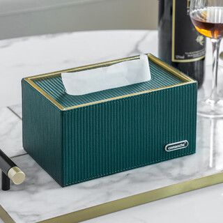 Tissue box living room modern creative coffee table storage home dining table paper box collection dark green tissue box small size