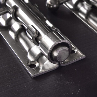 Hibiscus stainless steel door accessories heaven and earth bolts thickened 304 door latch door bolt lock upper and lower bolts 6 inches (15 cm long) (with 1 small buckle)