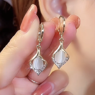 Idel japanese and korean new style angel tears high-end ear hook design, light luxury temperament, drop-shaped earrings, earrings for women, angel tears earrings e2007