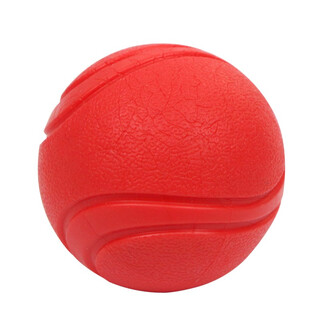 Combenni dog toy ball bite-resistant solid rubber ball golden retriever german shepherd medium and large dog training bouncy ball pet supplies red large/diameter 7cm