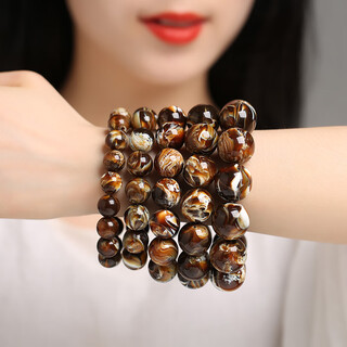 Kou shiye selected burmese root amber bracelet amber beeswax demonic flower cave honey bead bracelet for men and women natural root amber diameter 14mm*15 pieces