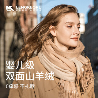 Lengkeorl 2025 cashmere scarf women's autumn and winter style high-quality wool shawl birthday gift for elder mothers