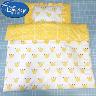 Disney (disney) disney suitable for newborns pure cotton quilt mattress baby quilt crown removable and washable three-piece set quilt 100*100-mattress 100*56