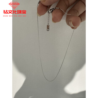 Fat donglai's same ultra-fine 18k gold necklace with strong color retention, ultra-fine 0.6 mm simple bare chain, gold-plated titanium steel, ultra-fine titanium steel silver (length 40+5)