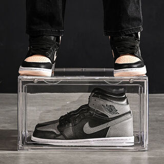 Fantasy shoe box fully transparent shoe box acrylic plastic aj basketball shoe storage box dustproof shoe cabinet anti-oxidation shoe rack shoe cabinet large fully transparent 4 pack