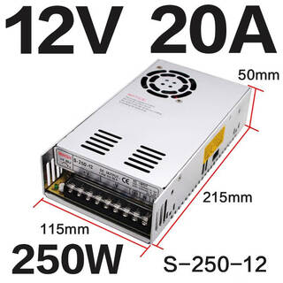 12v transformer dc switching power supply box 48v mean well nes/s-350w400-24v15a industrial 5v monitoring s-250-12 12v20a