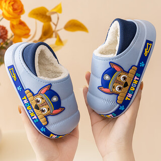汪汪队立大功（PAW PATROL）汪汪队儿童棉鞋男童女童秋冬季防水防滑棉拖鞋宝宝毛毛拖鞋可外穿 3662棉鞋阿奇蓝色 26 /27#内长16cm #适合脚长15cm