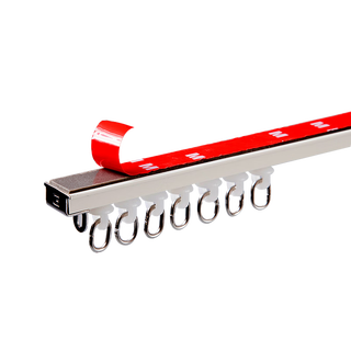 Lilang ultra-thin curtain track curtain installation without drilling aluminum alloy adhesive track side-mounted top-mounted gauze curtain slide rail white top side universal need to be disconnected if it exceeds 1.5 meters 1.5 meters