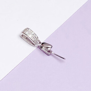 Fat donglai same style 18k gold buckle small pendant jade pendant buckle sterling silver plated 18k gold buckle diy jade crystal pendant style 1 white gold