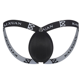 Roselex confidential delivery sexy men's thong buttocks three-dimensional u convex cup makes the double thong same as black l