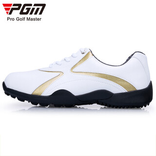 Pgm golf shoes for men, classic sports shoes, casual non-slip shoes, gold xz016 40