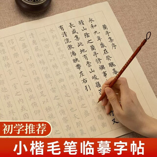 Brush copybook in small regular script for beginners calligraphy copy set lanting preface heart sutra copybook antique rice paper analects of confucius tao te ching regular script adult soft pen calligraphy works paper lin fu lanting preface 20 times 20 sheets full text copybook single pack