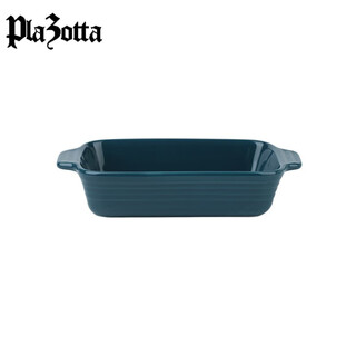 Plazotta seit 1893 germany ceramic baking pan cheese baked rice plate microwave oven oven tableware baking bowl household baking plate bright-rectangular-dark blue