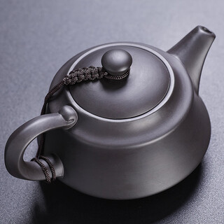 Junru large-capacity purple clay teapot 500ml teapot black mud raw ore pure handmade ball hole filter household kung fu tea set purple clay black mud ruyi teapot large 500ml