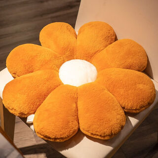 Fancychic cushion futon office student butt cushion sofa daisy flower pillow bay window sunflower chair cushion flower cushion hermès orange filled with cotton full elasticity 60cm medium size recommended by the manager - popular