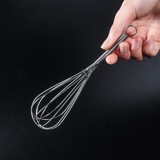 Youhuhu stainless steel manual egg beater cream egg beater egg batter stirring stick household small baking tools 8-inch steel wire egg beater