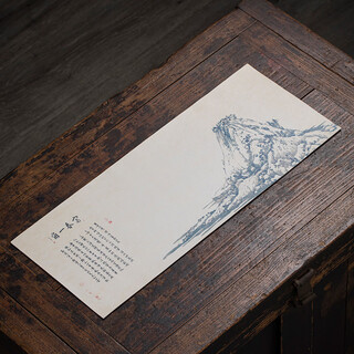 Clay print tea mat waterproof leather dry soaking mat table flag new chinese zen table flag tea table fabric long tea mat tea mat s45-004b fuchun mountain residence picture dry soaking mat